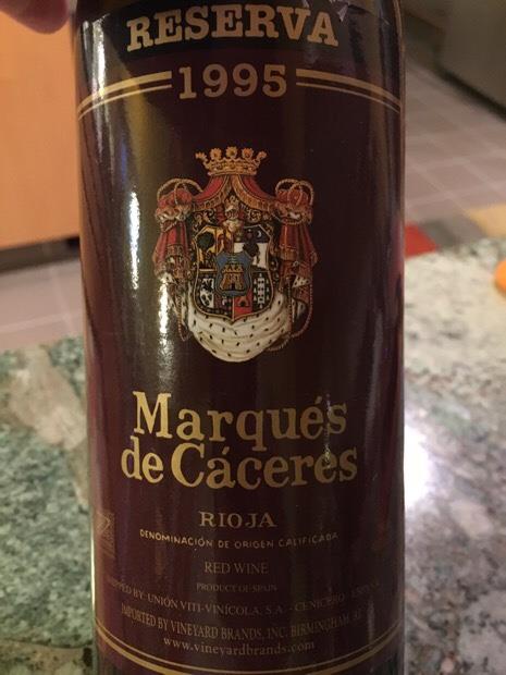 1995 Marqués de Cáceres Rioja Reserva - CellarTracker