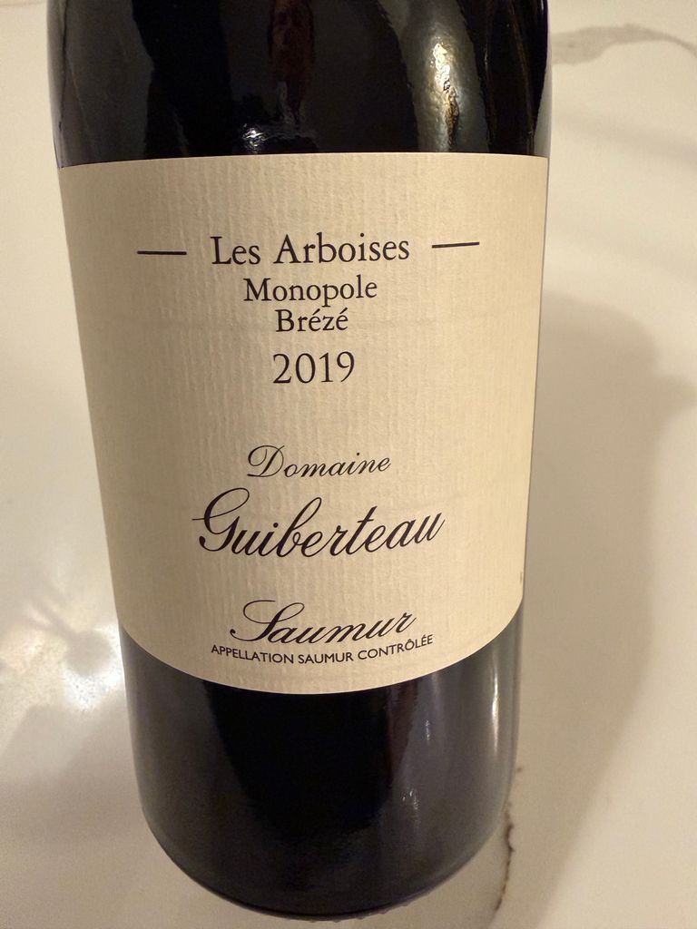 2019 Domaine Guiberteau Saumur Les Arboises Brézé - CellarTracker