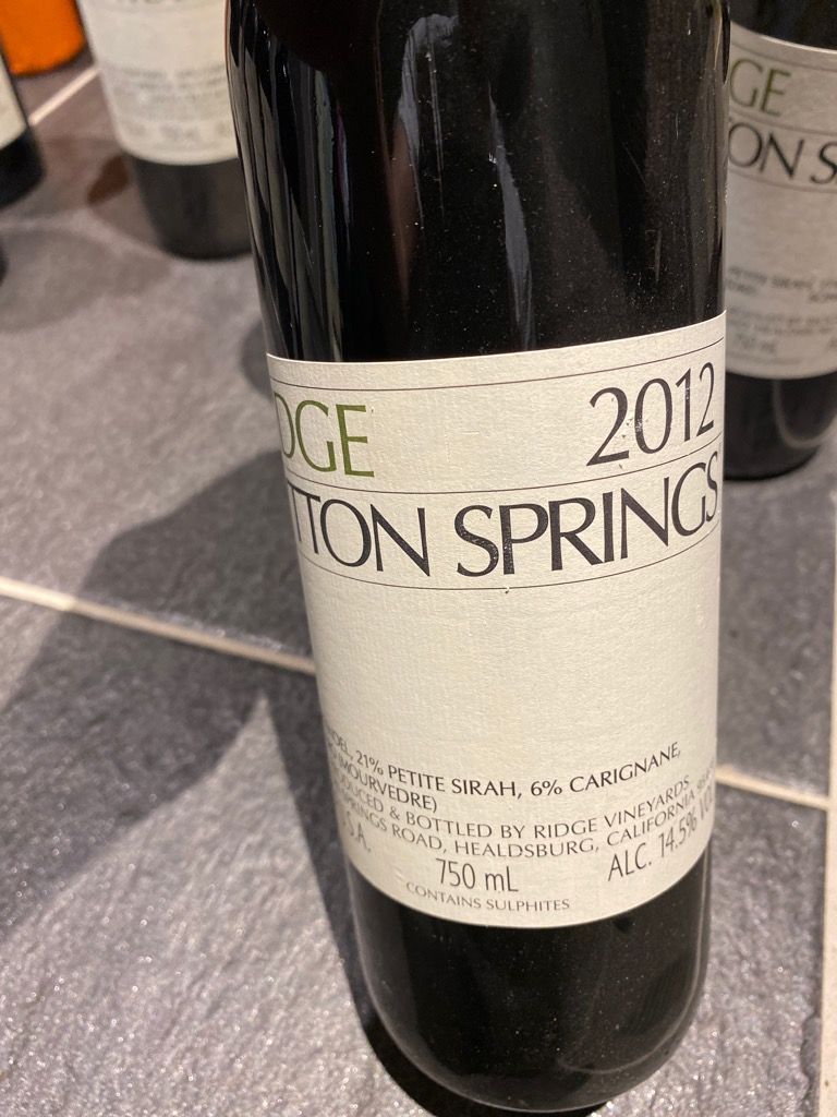 2012 Ridge Lytton Springs - CellarTracker