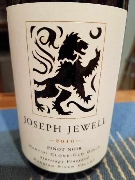 Joseph Jewell Pinot Noir 2016 2025
