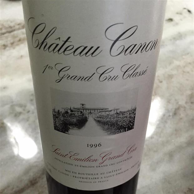 Château Canon 1996 Saint-Émilion 1996 Château Canon - CellarTracker