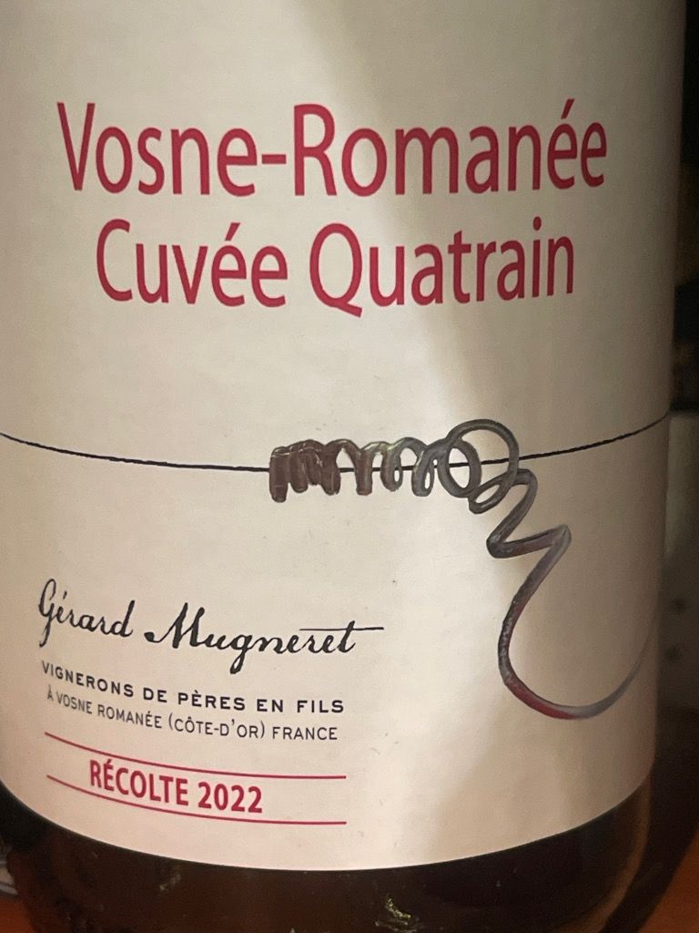 2022 Gérard Mugneret Vosne-Romanée Quatrain - CellarTracker