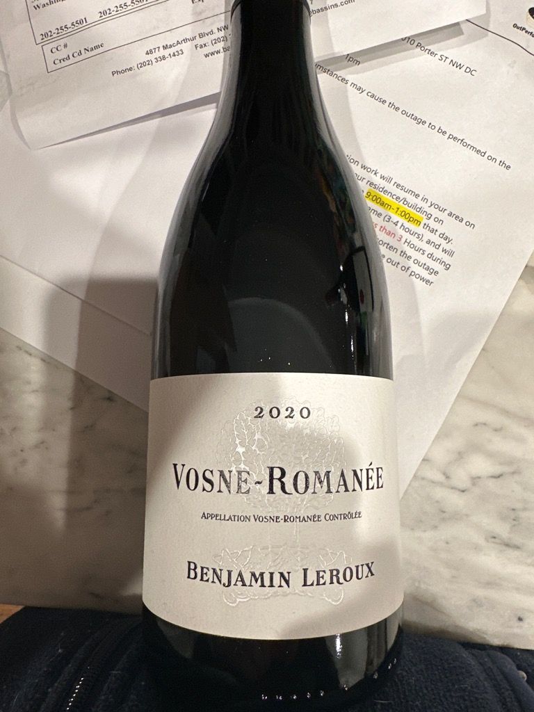 2022 Benjamin Leroux Vosne-Romanée - CellarTracker