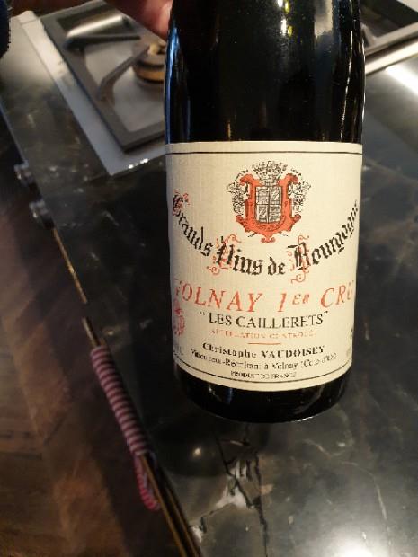 2017 Christophe Vaudoisey Volnay 1er Cru Caillerets - CellarTracker