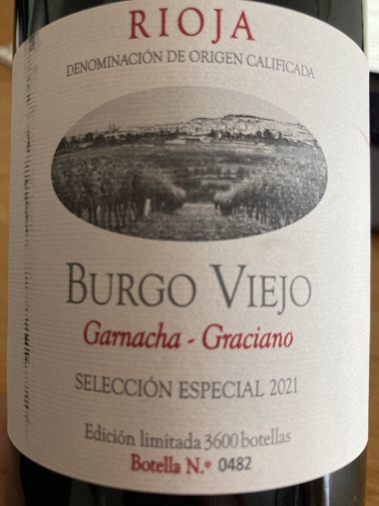 2021 Bodegas Burgo Viejo Rioja Selección Especial Garnacha Graciano