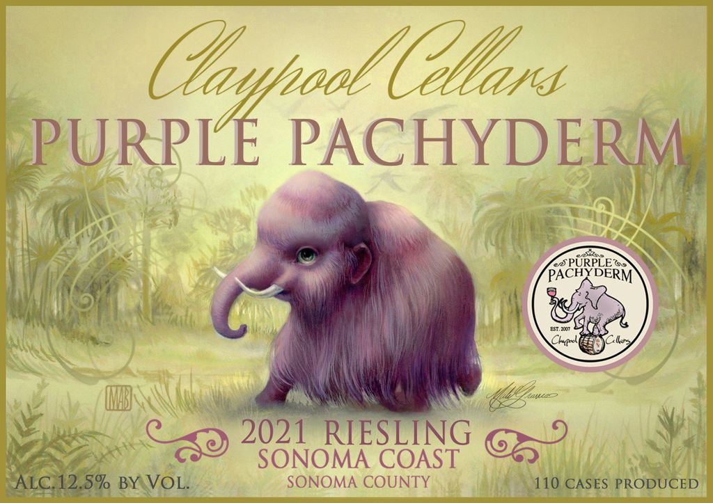 2021 Claypool Cellars Riesling Purple Pachyderm, USA, California