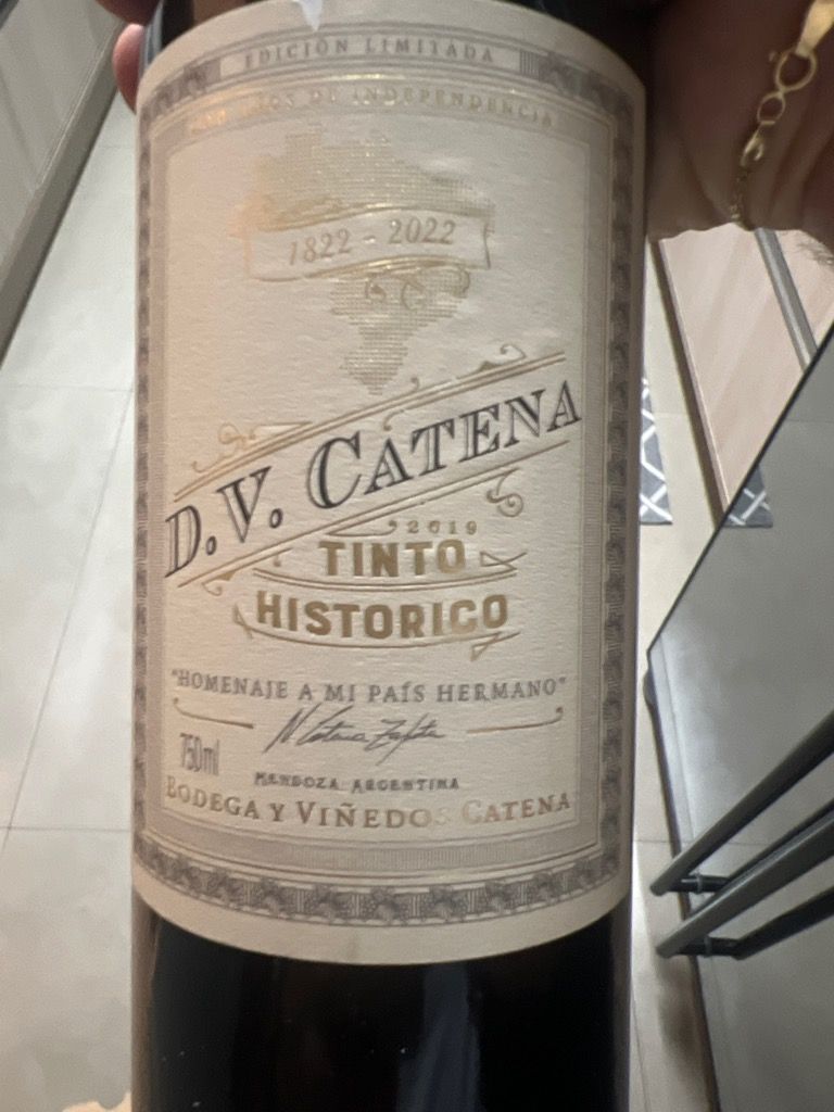 2021 Bodega Catena Zapata D.V. Catena Tinto Historico, Argentina ...