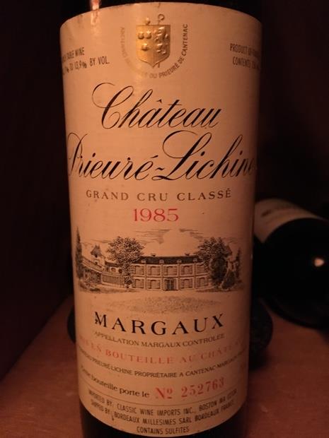 Chateau Prieure Lichine 1985 French Red Wine - Enjoy Wine