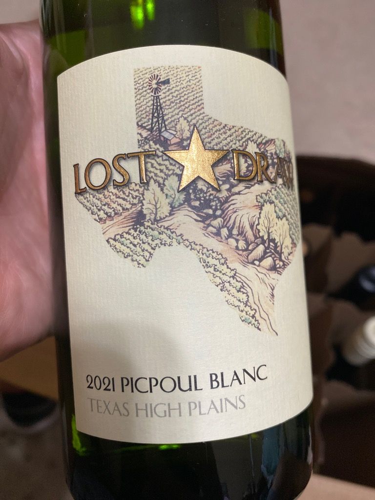 2021 Lost Draw Cellars Picpoul Blanc, USA, Texas, Texas High Plains ...