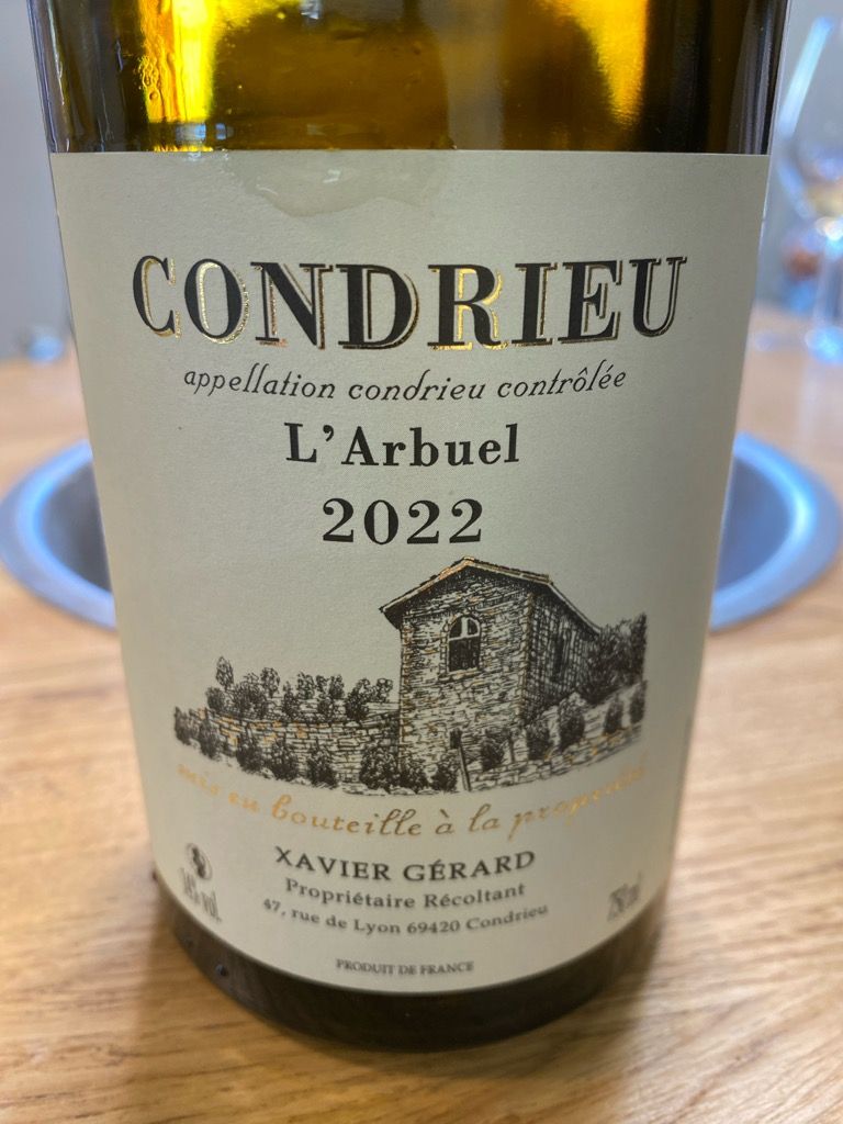 2022 Xavier Gerard Condrieu L'Arbuel, France, Rhône, Northern Rhône