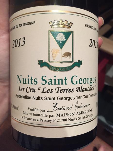 2012 Maison Bertrand Ambroise Nuits St. Georges 1er Cru Les Terres ...