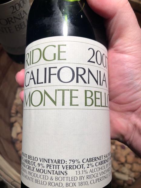 2019 Ridge Monte Bello - CellarTracker