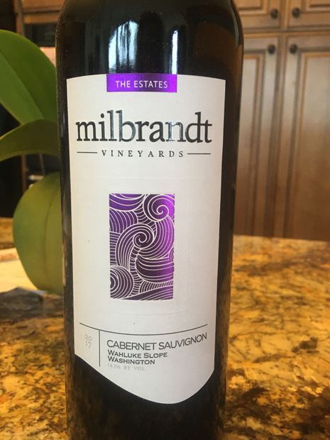 Milbrandt vineyards the estates Cabernet Sauvignon glass 750ml (896280001024)