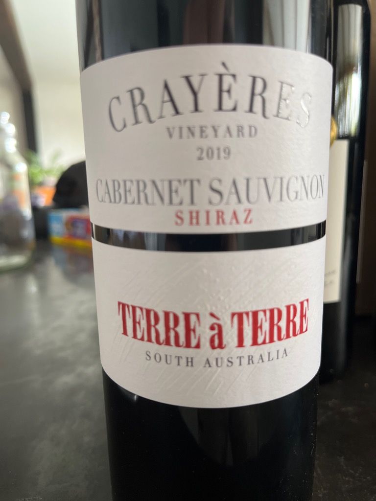 2019 Terre à Terre Sauvignon Shiraz Crayeres Vineyard