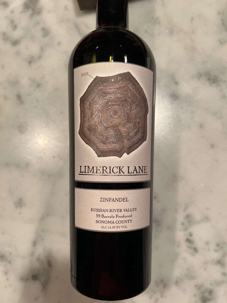 2021 Limerick Lane Zinfandel Carlisle Vineyard Russian River Valley