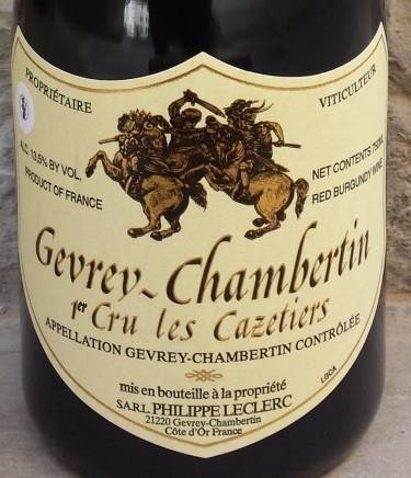 2015 Philippe Leclerc Gevrey-Chambertin 1er Cru Les Cazetiers