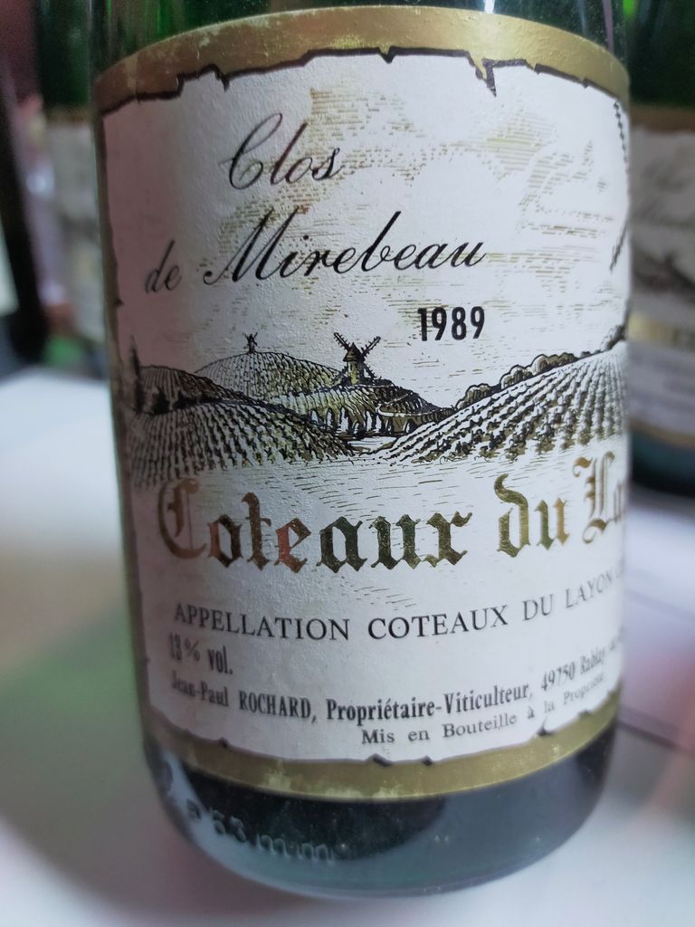 Layon Rablay 1989 Bruno Rochard Coteaux du Layon Rablay, France, Loire Valley, Anjou ...