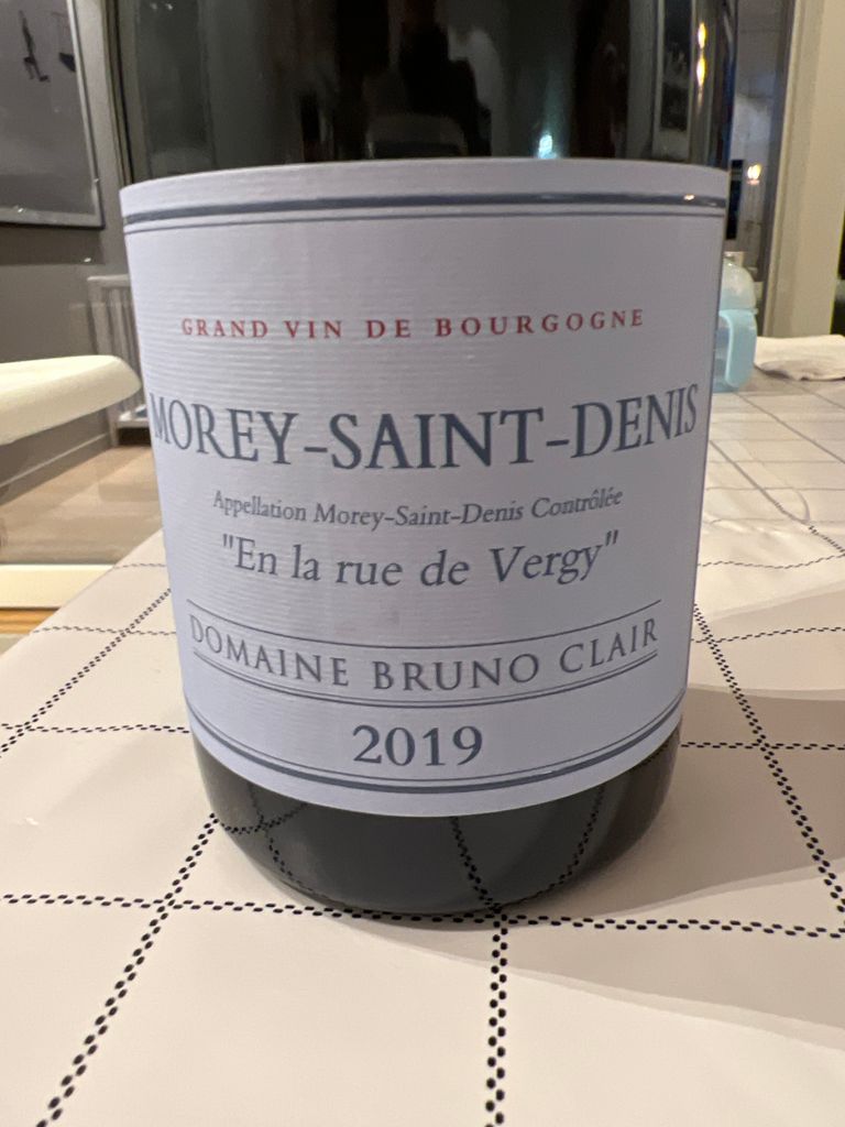 2019 Domaine Bruno Clair Morey St. Denis En la Rue de Vergy, France