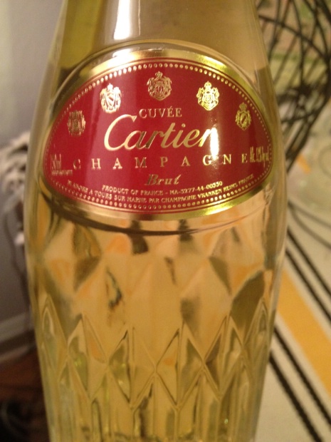 cartier champagne crystal bottle price