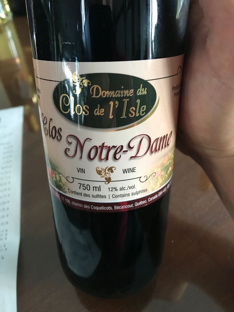 2019 Domaine du Clos de l'Isle Marechal Foch Clos NotreDame, Canada
