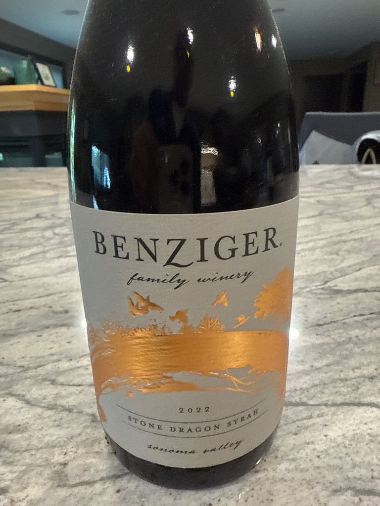 2022 Benziger Family Winery Syrah Stone Dragon, USA, California, Sonoma ...