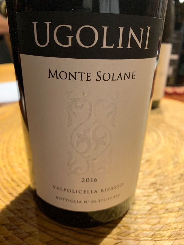 2016 Ugolini Valpolicella Ripasso Valpolicella Monte Solane, Italy ...