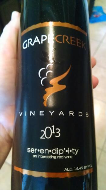 2013 Grape Creek Vineyards Serendipity USA Texas Texas Hill Country 