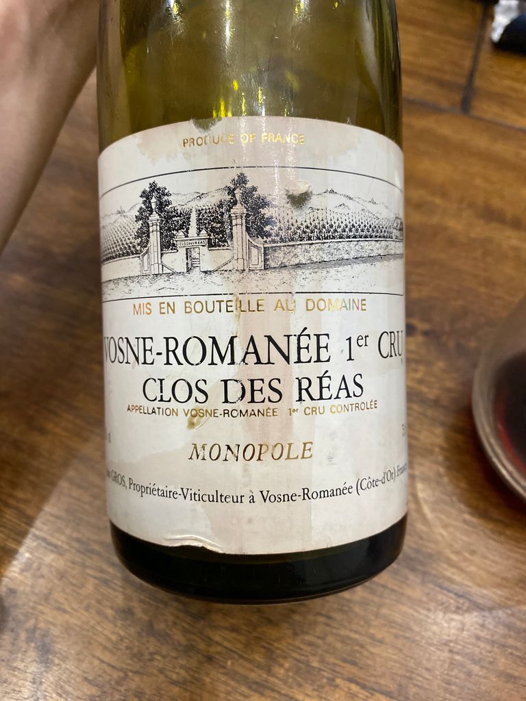 1964 Domaine Jean Gros Vosne-Romanée 1er Cru Clos des Réas