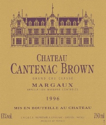 1996 Château Cantenac Brown, France, Bordeaux, Médoc, Margaux -  CellarTracker