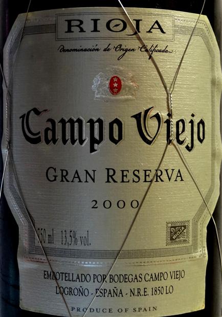 2000 Campo Viejo Rioja Gran Reserva Spain La Rioja Rioja