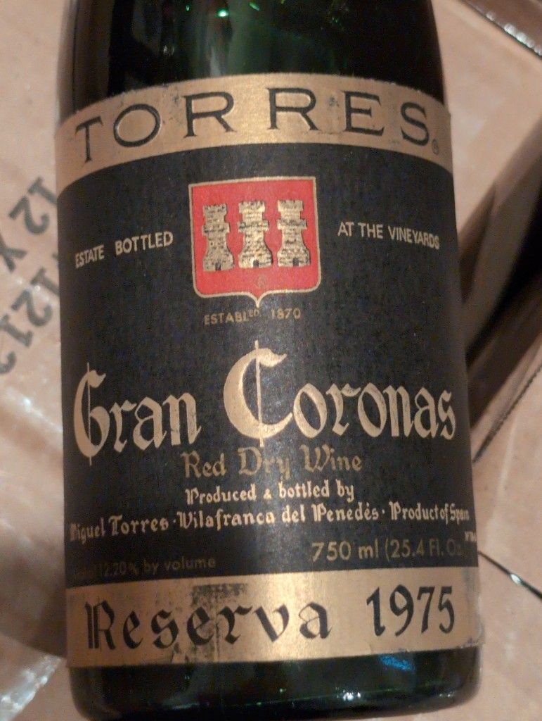 1976 Torres Cabernet Sauvignon Gran Coronas Reserva Mas La Plana