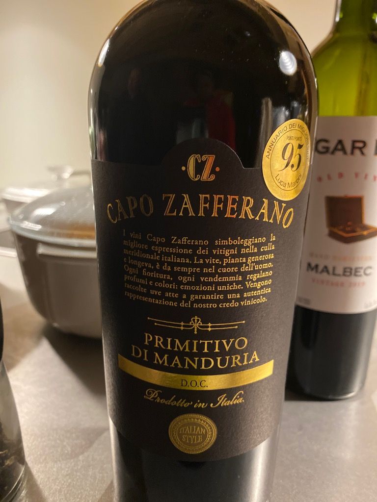 2021 Capo Zafferano Primitivo di Manduria, Italy, Puglia, Primitivo di