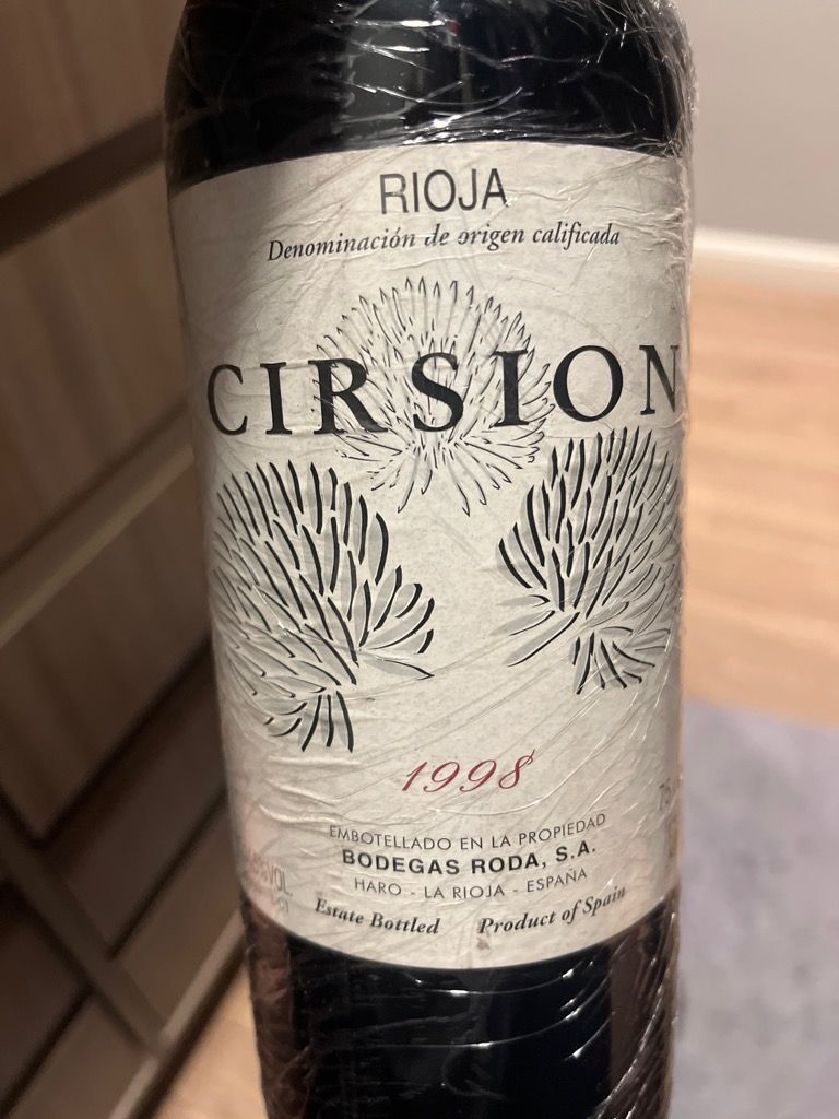 2018 Bodegas Roda Rioja Cirsion - CellarTracker