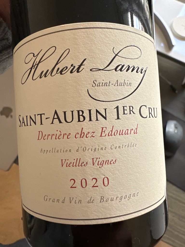 2020 Hubert Lamy Saint-Aubin 1er Cru Derrière Chez Edouard