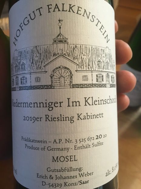 2019 Hofgut Falkenstein Niedermenniger Im Kleinschock Riesling Kabinett ...