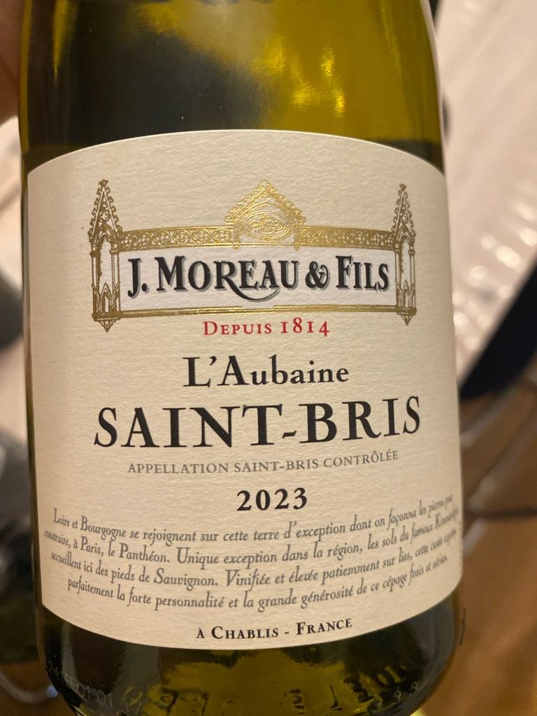 2022 J. Moreau & Fils Saint-Bris L'Aubaine, France, Burgundy, Côtes d ...