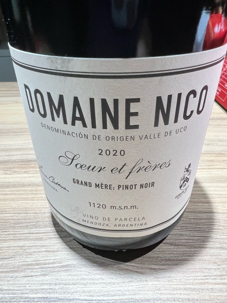 Domaine Nico Pinot Noir Grand M Re Argentina Mendoza Valle De Uco Cellartracker