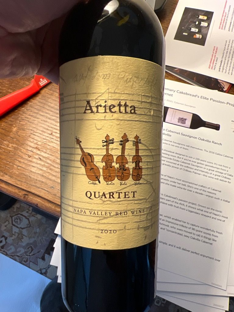 2020 Arietta Quartet - CellarTracker