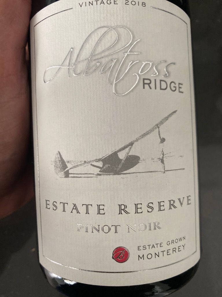 2018 Albatross Ridge Pinot Noir Estate Reserve Estate, USA, California ...