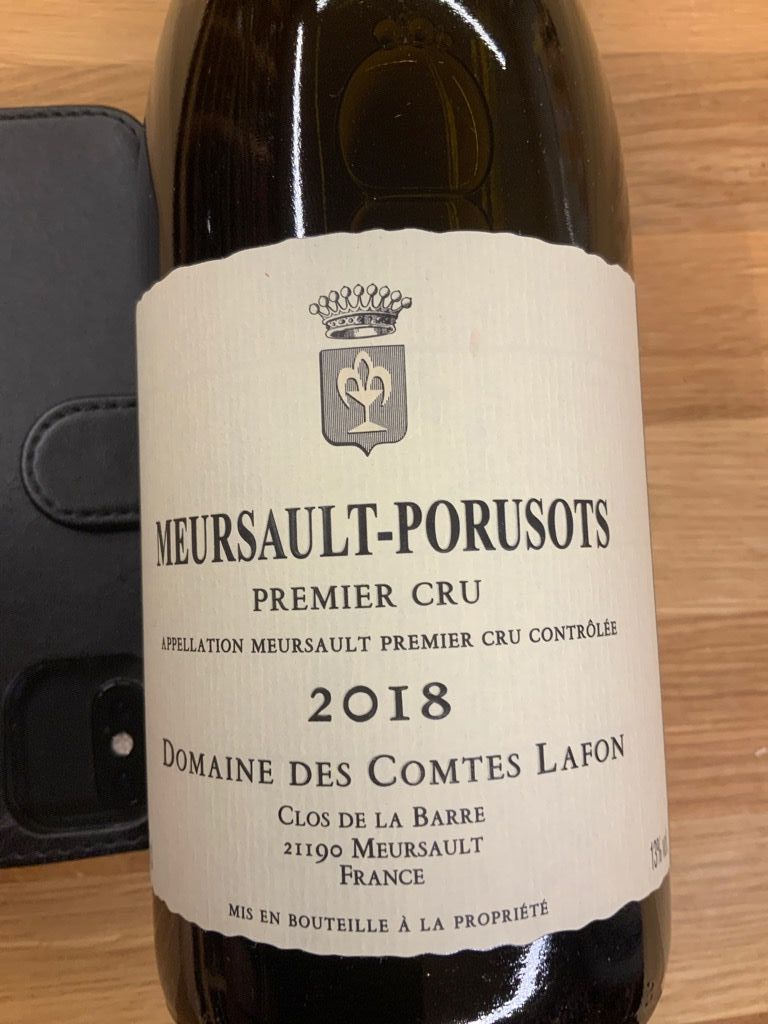 2018 Domaine des Comtes Lafon Meursault 1er Cru Porusots