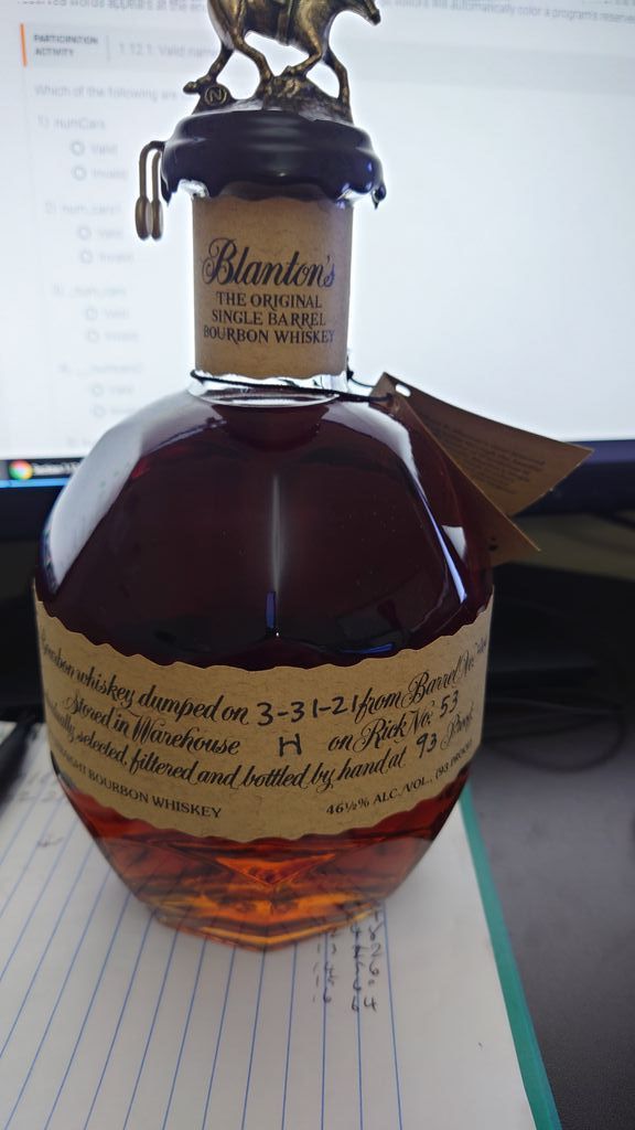 1996 Buffalo Trace Blanton's Original Single Barrel Kentucky