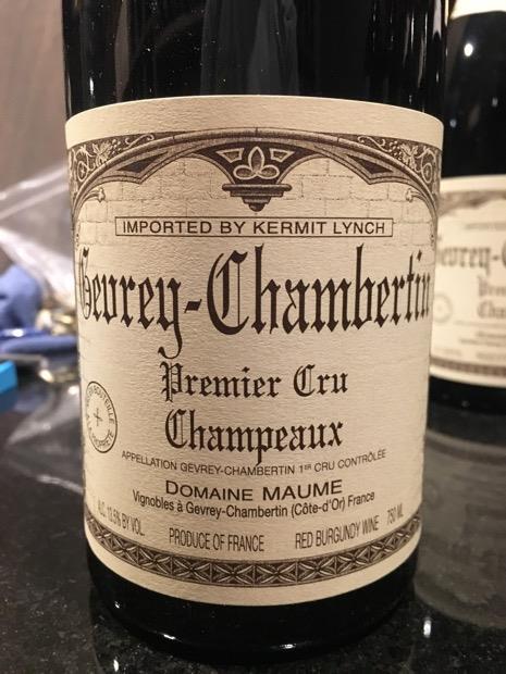マグナムMaume Gevrey Chambertin Champeaux 2009 Domaine Maume Gevrey-Chambertin 1er Cru Champeaux