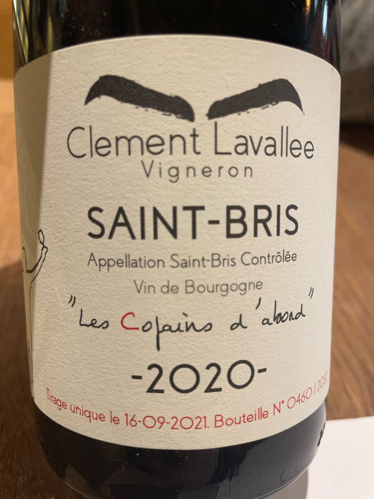 2020 Domaine Clement Lavallee Saint-Bris Les Copains D'Abord, France ...