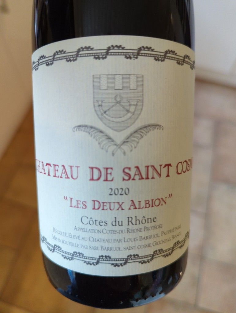 2020 Château de Saint Cosme Côtes du Rhône Les Deux Albion