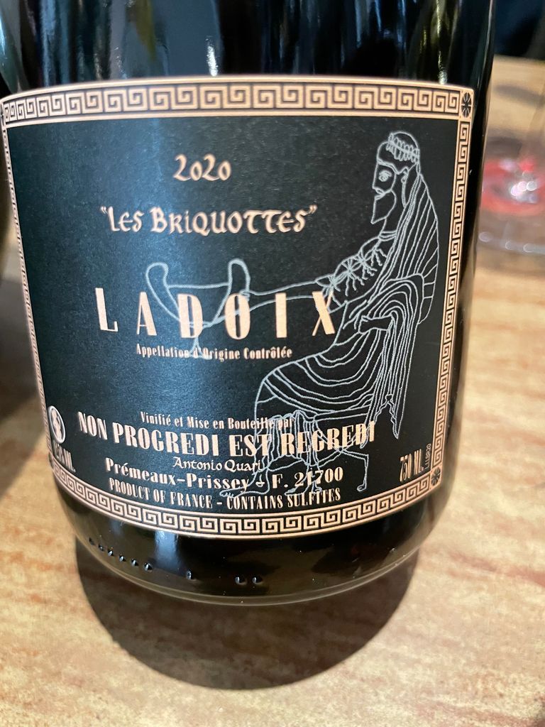 2019 Non Progredi Est Regredi (Antonio Quari) Ladoix Les Briquottes Puro -  CellarTracker