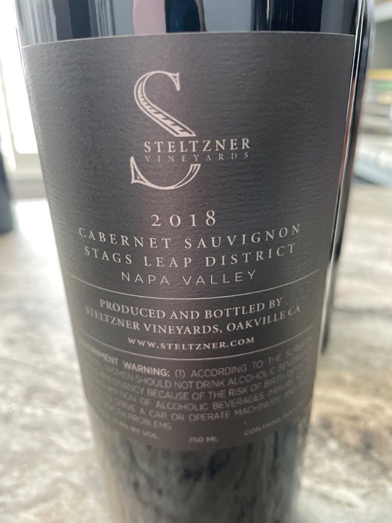 2018 Steltzner Vineyards Cabernet Sauvignon, USA, California, Napa ...