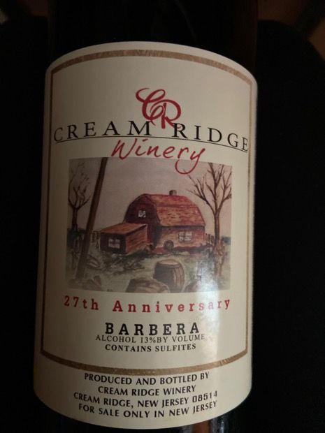 NV Cream Ridge Winery Barbera, USA, New Jersey - CellarTracker