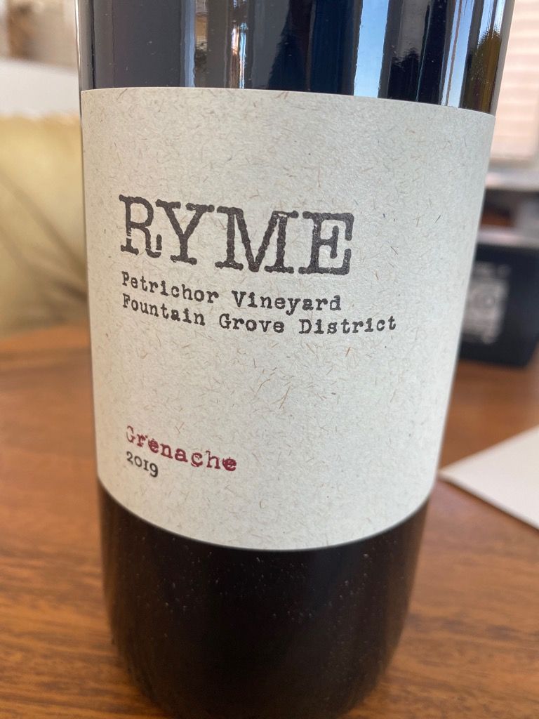 2019 Ryme Grenache Petrichor Vineyard, USA, California, Sonoma County