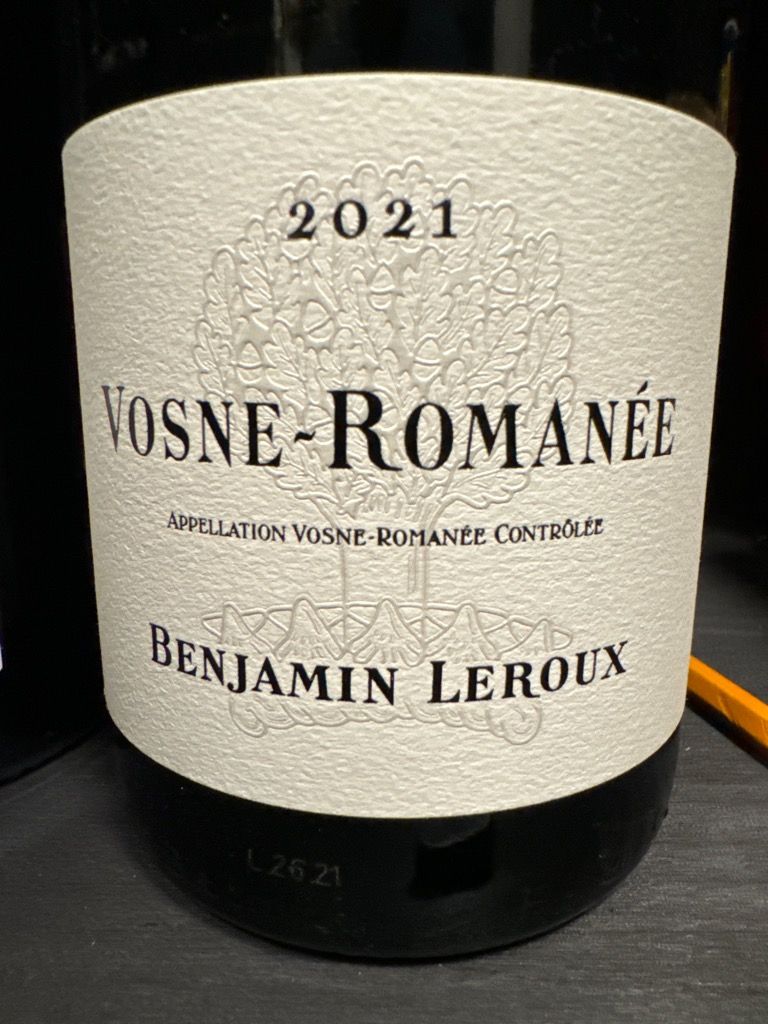 2021 Benjamin Leroux Vosne-Romanée - CellarTracker