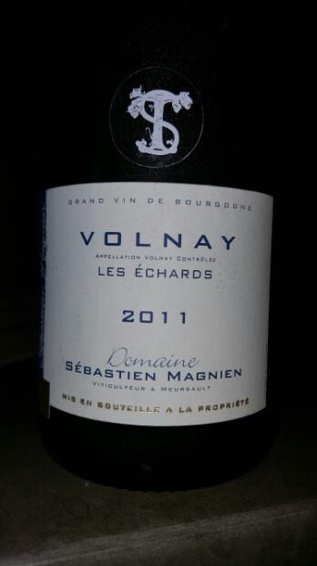 2012 Domaine Sébastien Magnien Volnay Les Echards, France, Burgundy ...